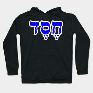 Chesed Lovingkindness Jewish Blessing Hebrew Letters Hoodie